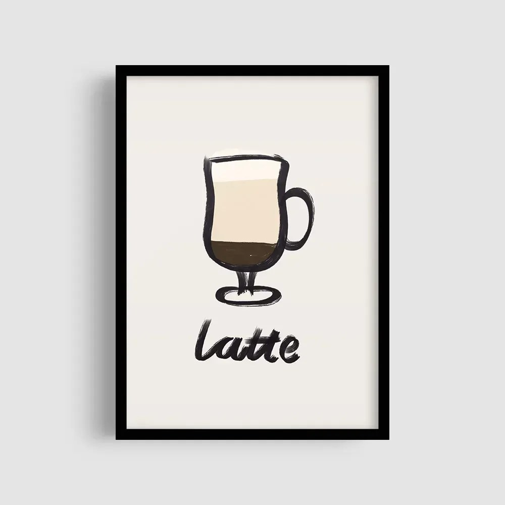 Постер у чорній рамі Roomy "Latte"